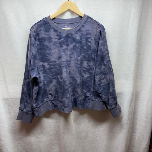 Athleta Crewneck Crop Sweatshirt - Women’s XXL -‎ Tie Dye - Picture 2 of 6